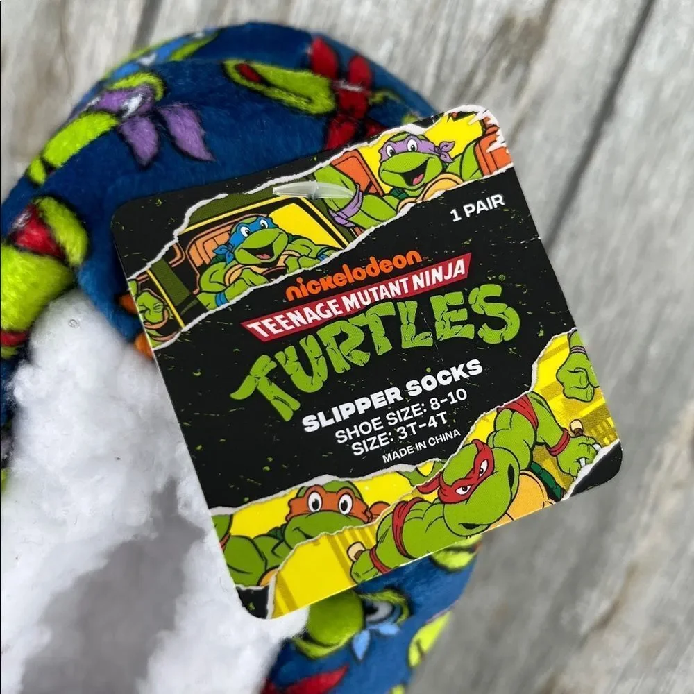Toddler Boys Paw Patrol & Ninja Turtle Comfy Slippers 2-Pack Size 8–10